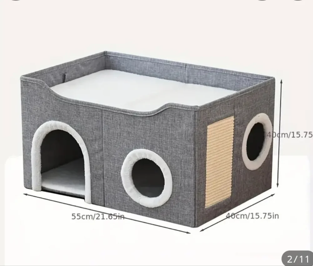 Gray Cat Bed